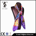 2015 New design fashion beautiful print twill silk scarf